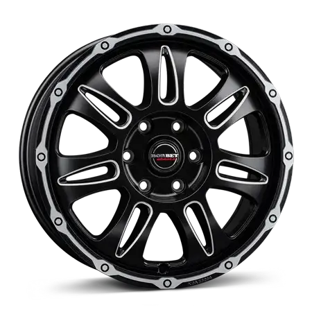 BORBET CW8 black rim window polished matt png