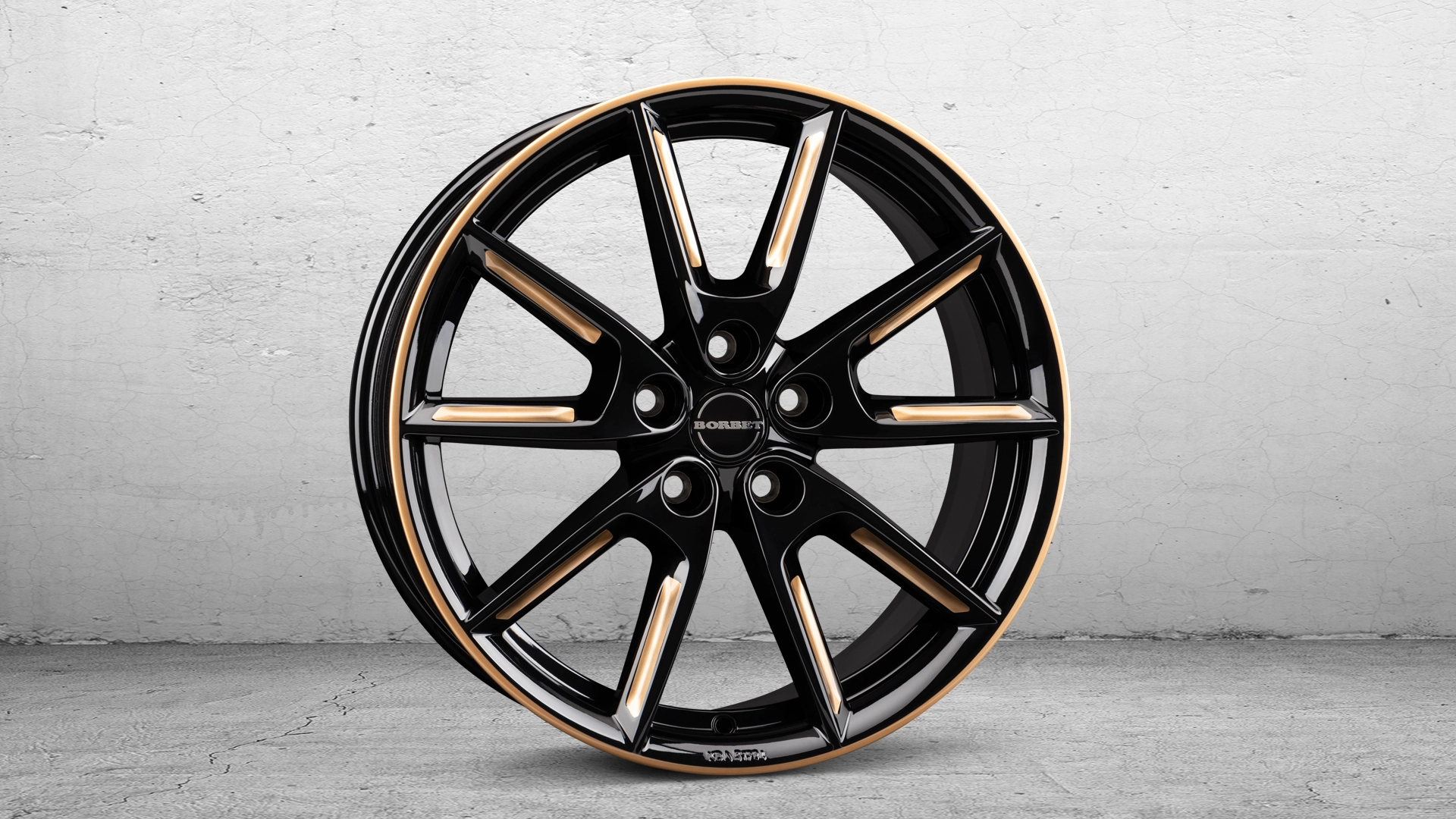 BORBET LX18 black glossy gold spoke rim