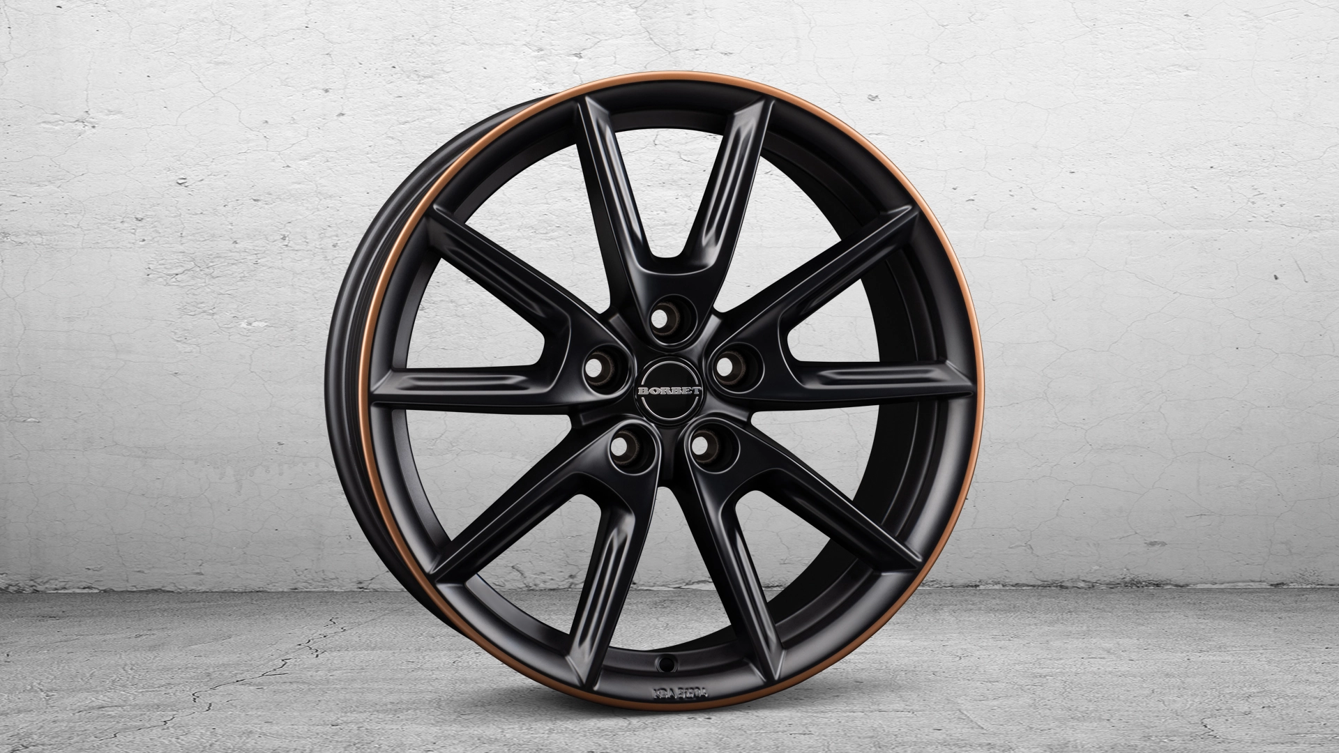 BORBET LX18 black matt rim copper