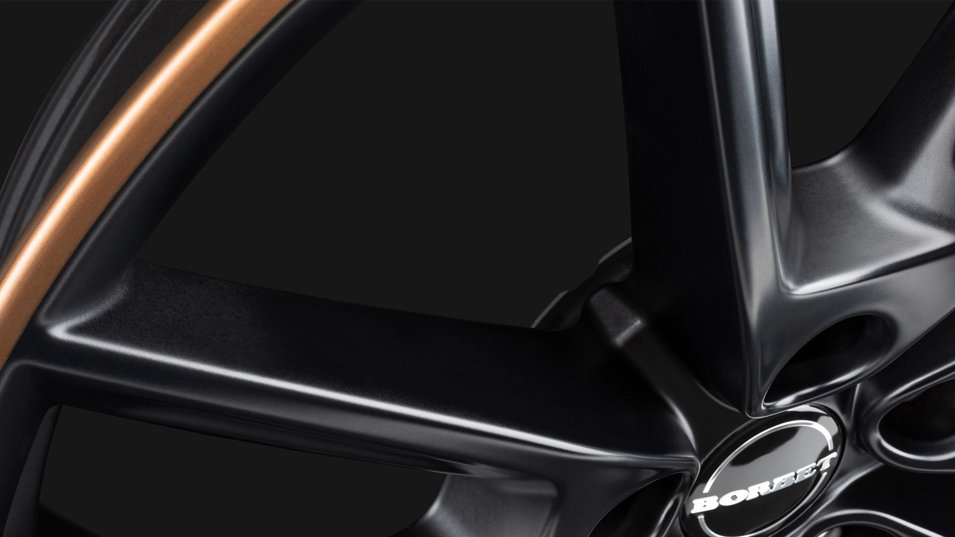 BORBET LX18 LX19 black matt rim copper Details