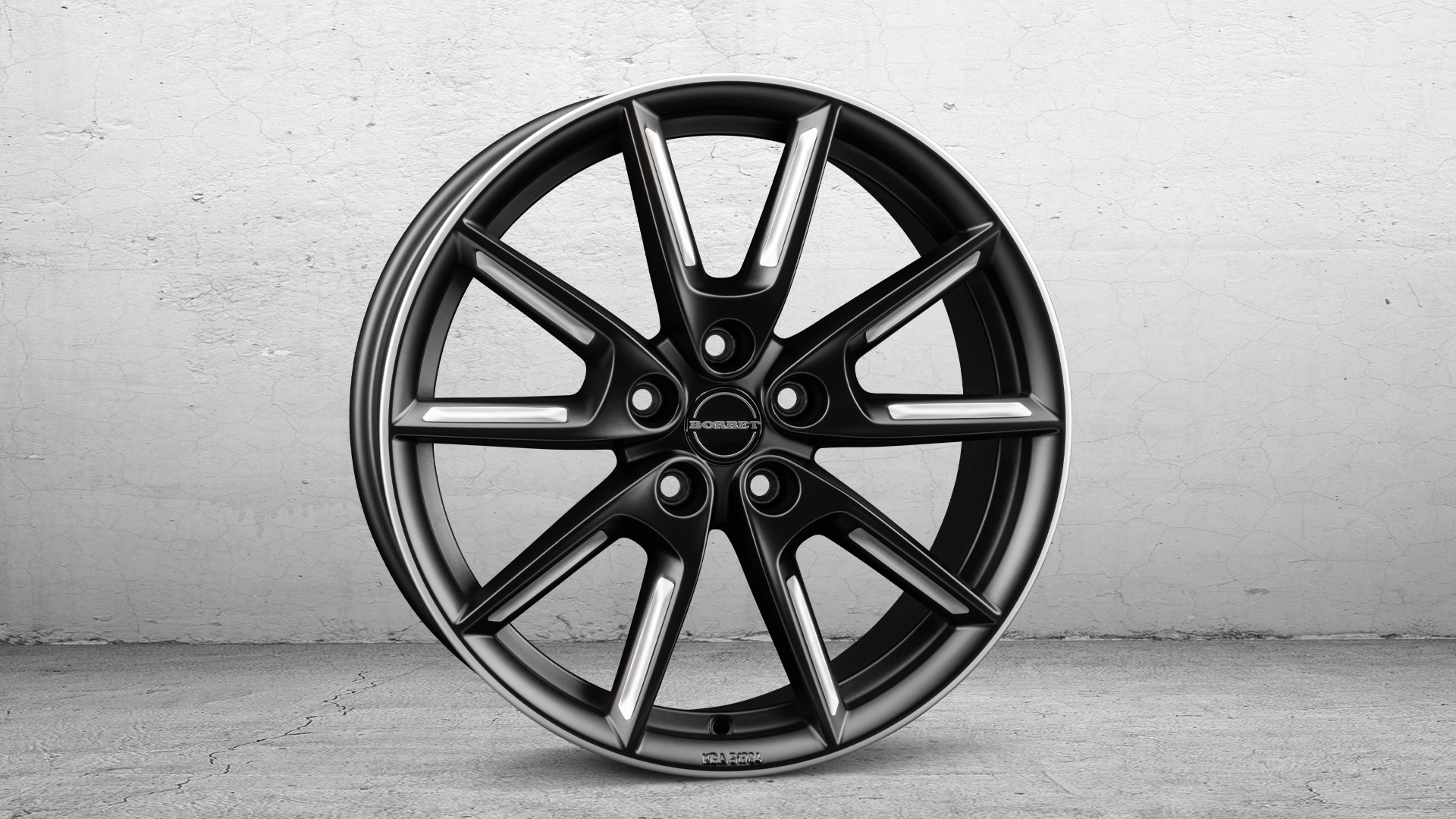 BORBET LX18 black matt silver spoke rim