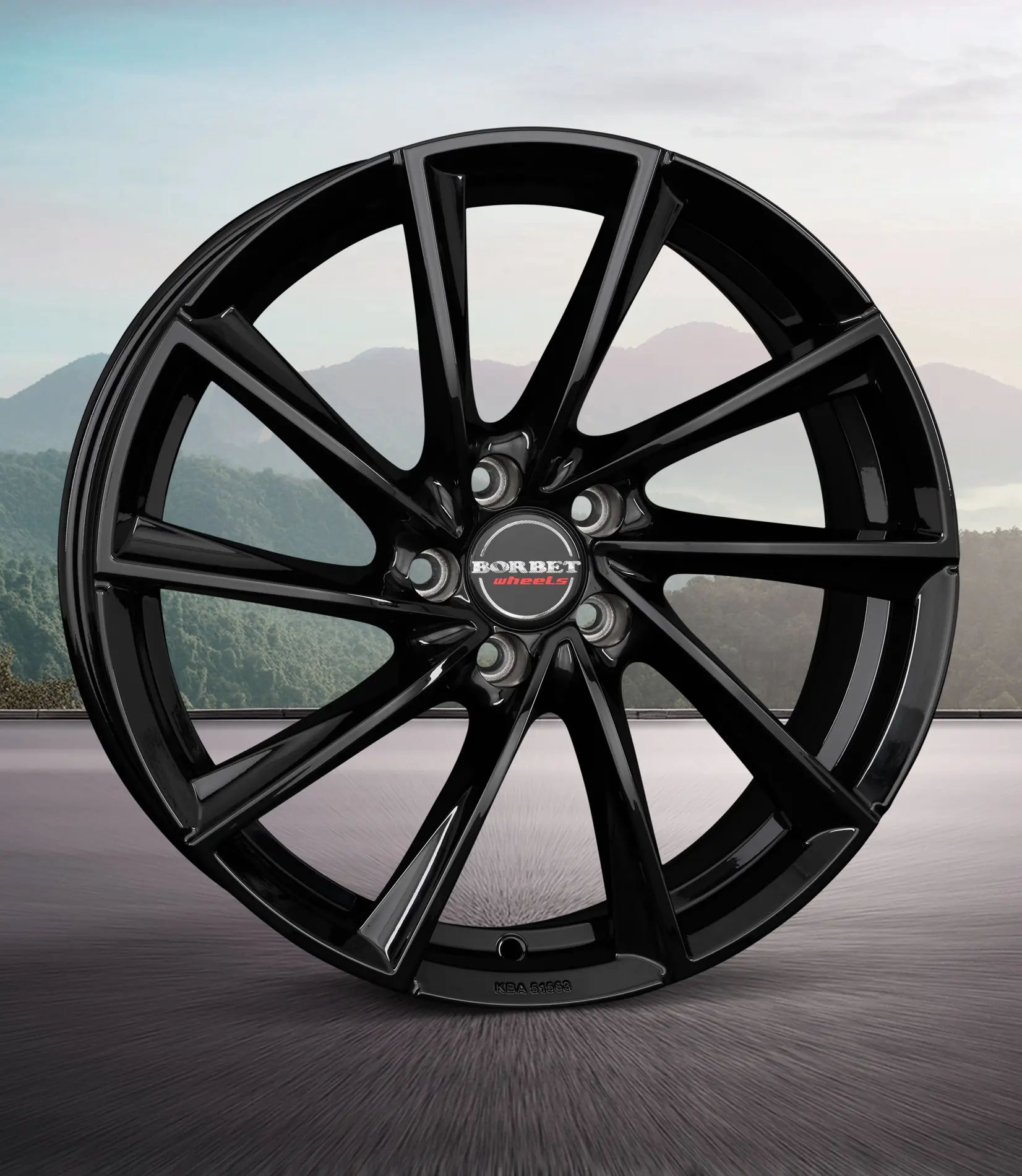 BORBET VTX Felge Tesla black glossy