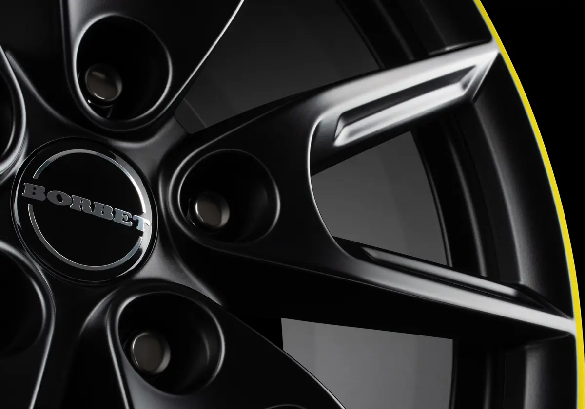BORBET LX18 black matt rim yellow
