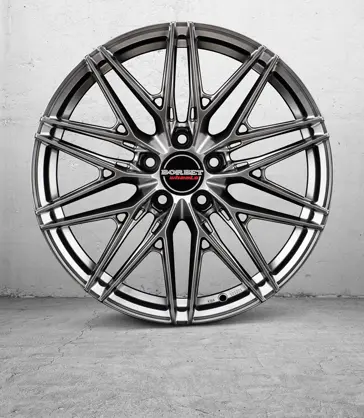 BORBET FB1 hyper black silver Frontansicht