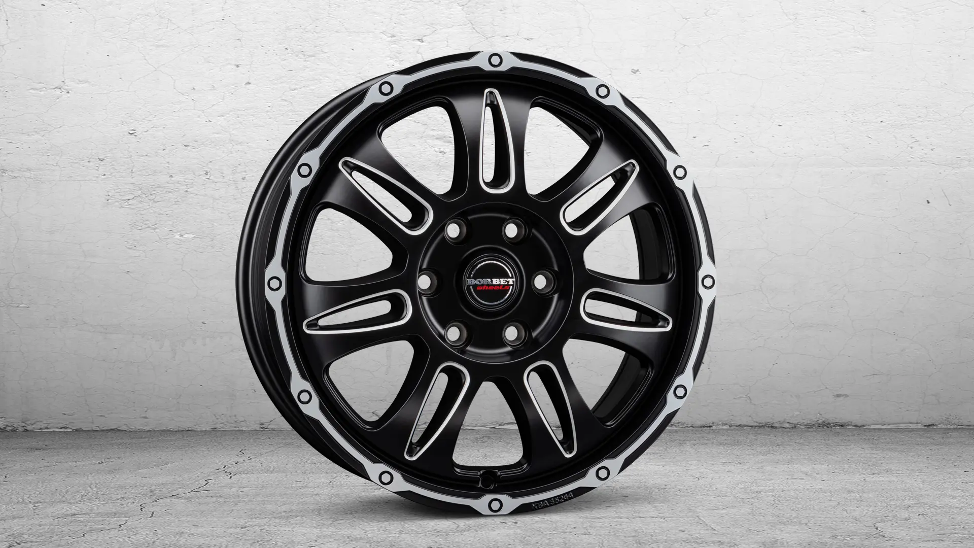 BORBET CW8 black rim window pol matt