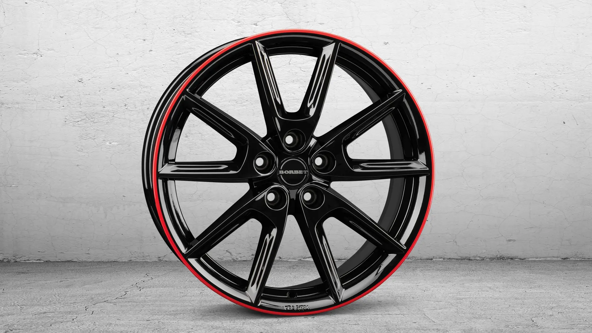 BORBET LX18 black glossy rim red