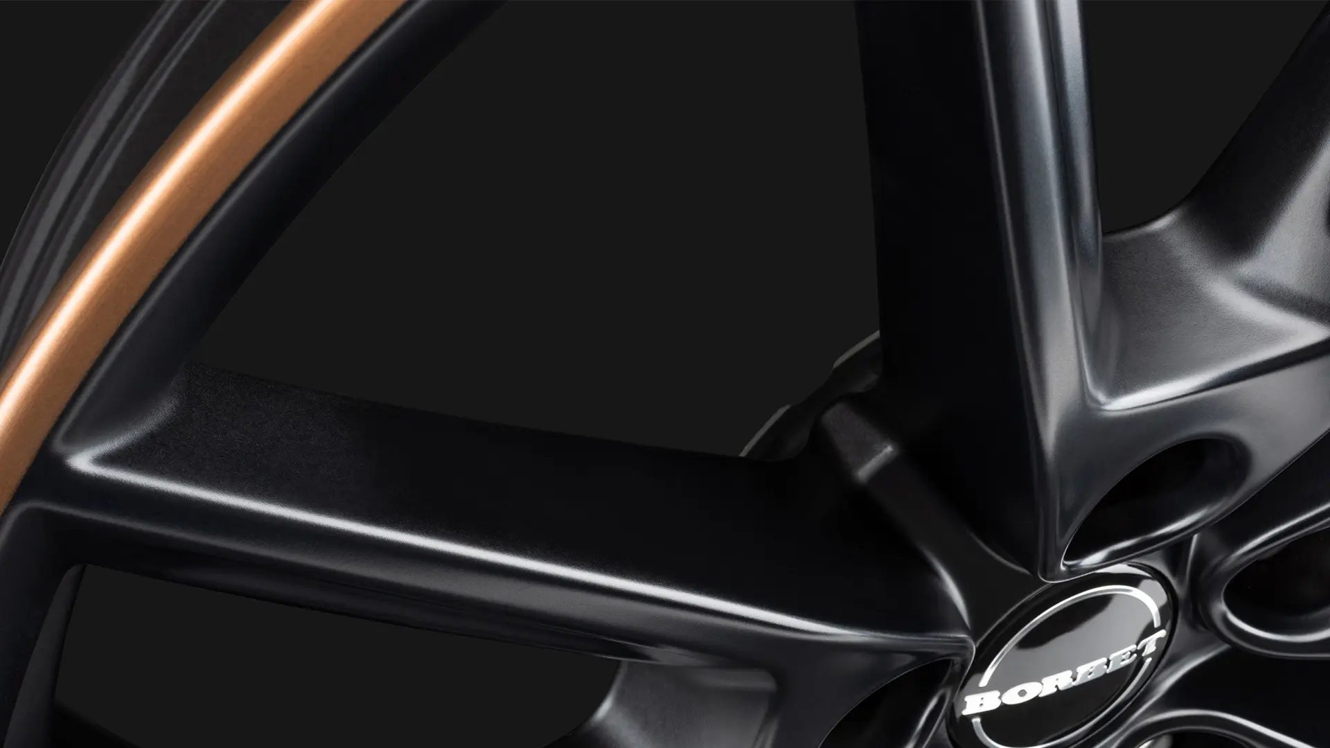 BORBET LX18 LX19 black matt rim copper Details